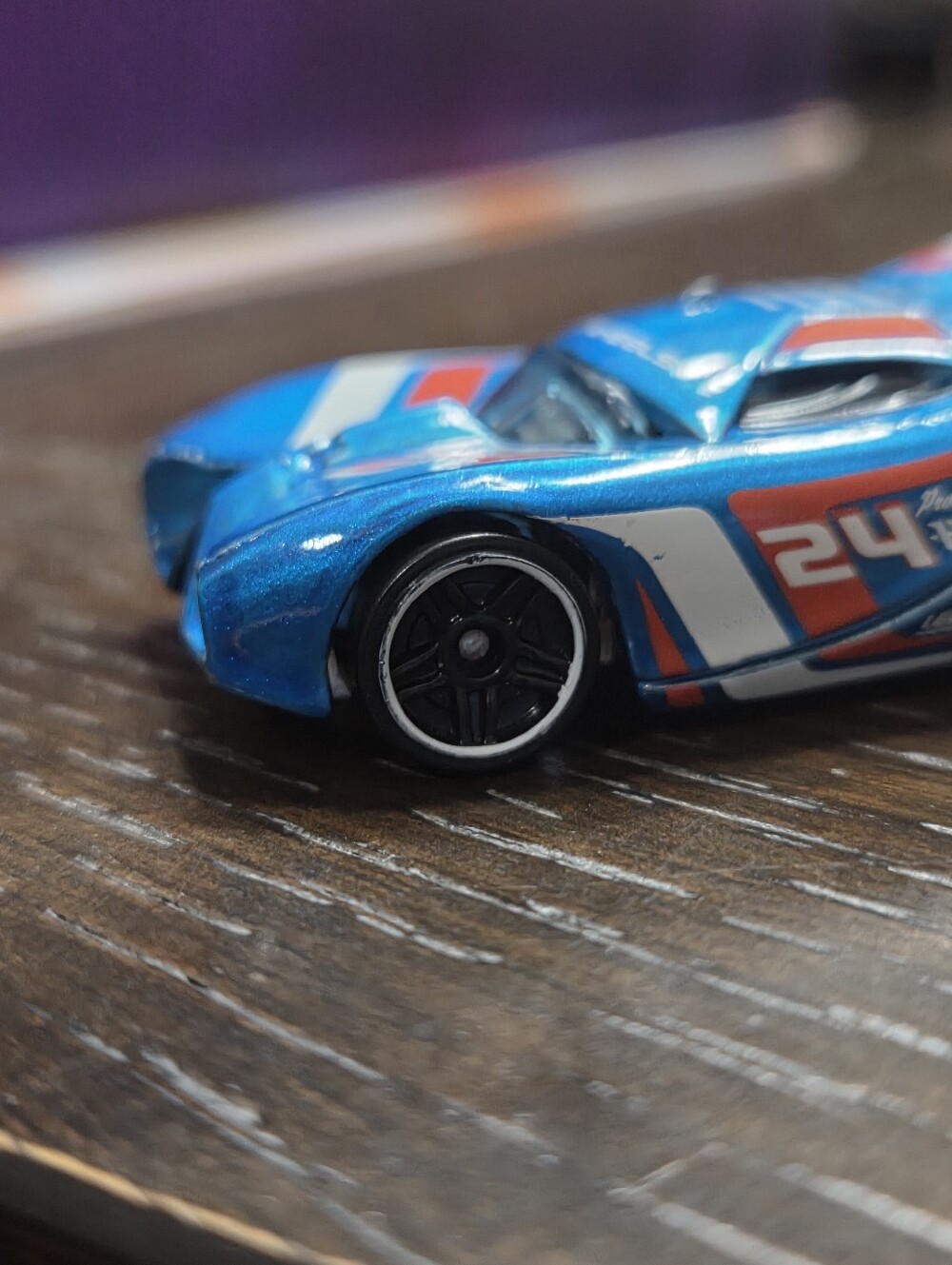 2007 Mattel Hotwheels 1186 Prototype H 24 1/64 Diecast Car Toy metallic blue - Picture 5 of 16